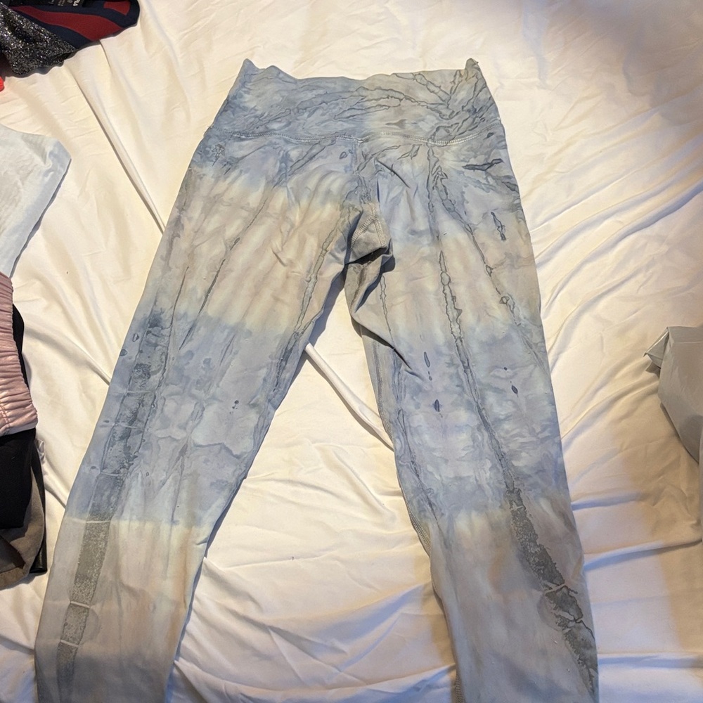 Electric & Rose Blue and White Leggings